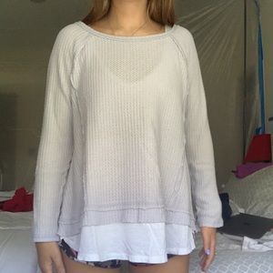 super cute purple and white sweater